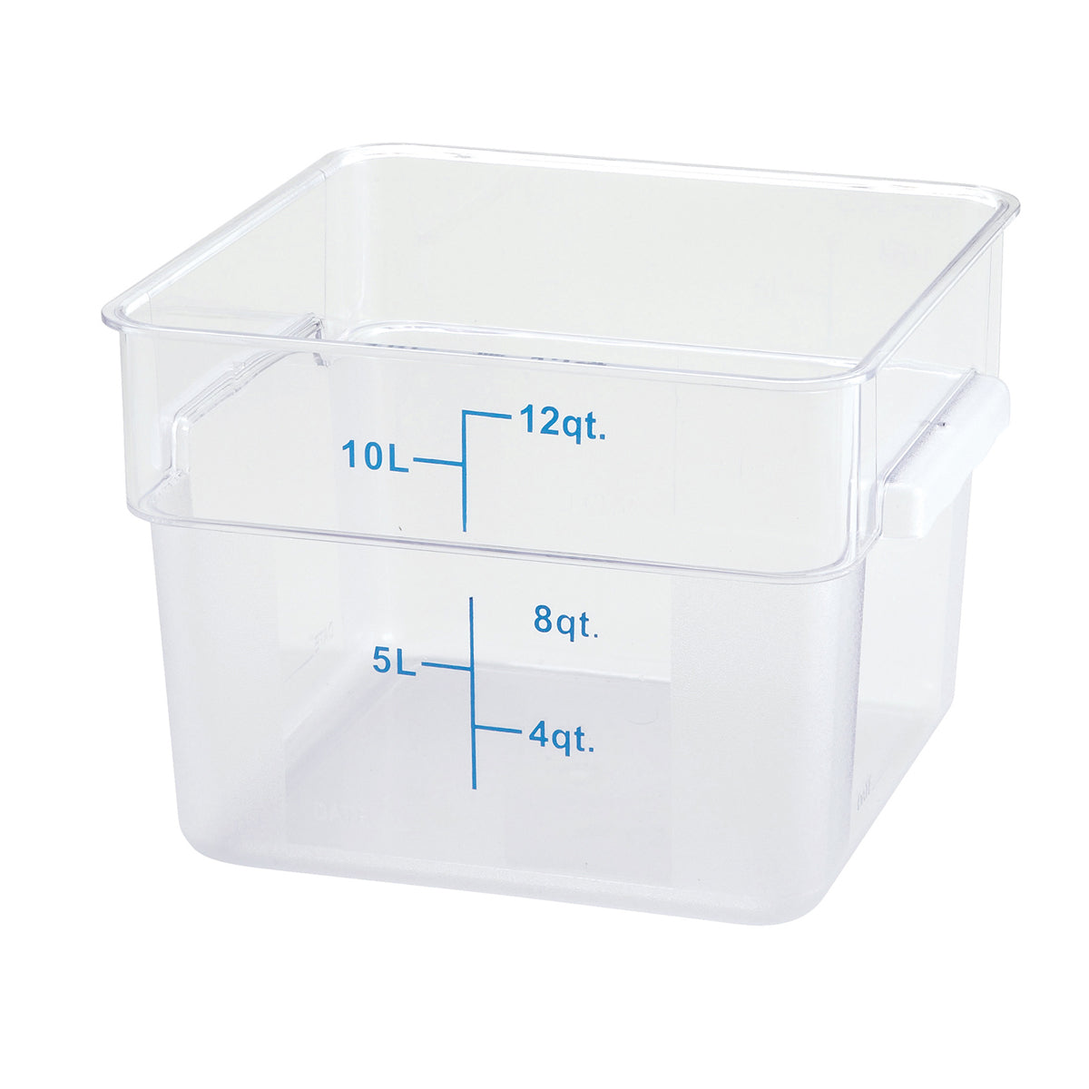 Winware by Winco PCSC-12C Polycarbonate Square Food Storage Container, 12 qt.