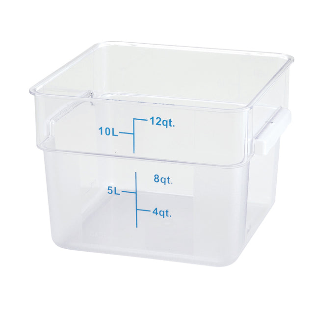 Winware by Winco PCSC-12C Polycarbonate Square Food Storage Container, 12 qt.
