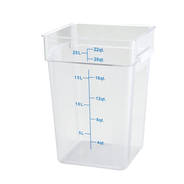 Winware by Winco PCSC-22C Polycarbonate Square Food Storage Container, 22 qt.