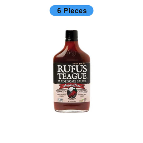 RUFUS TEAGUE SUGAR FREE SMOKE N CHIPOTLE BBQ SAUCE 13 OZ BOTTLE