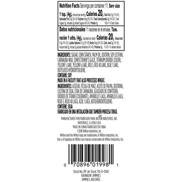 Wilton Rainbow Jimmies Sprinkles Tube – 1.5 oz.