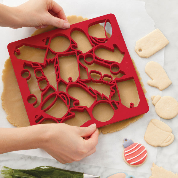 Wilton Christmas Multi-Cookie Cutter Sheet – 14 Shapes