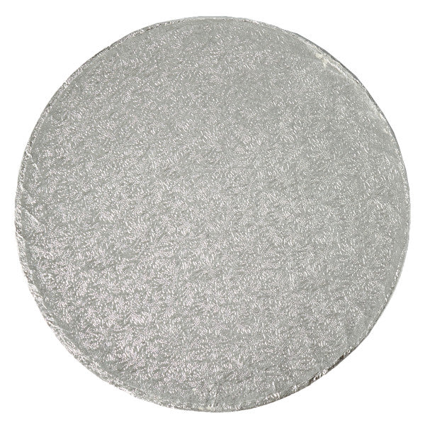8" Round Silver Foil Cake Board Drum