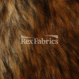 Wolf Skin Fur Polyester Fabric - Gray/Black Wolf Pattern, 58/60" Width (1 Yard)
