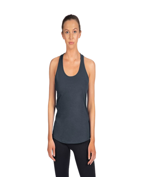 Next Level Women Racerback Tank Lightweight Cotton Poly Jersey Fabric - Indigo, Racerback, 30 Singles, 135 Grams/4.0Oz (1 Unit)