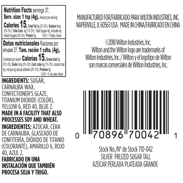 Wilton Silver Pearlized Sugar – 5.25 oz.