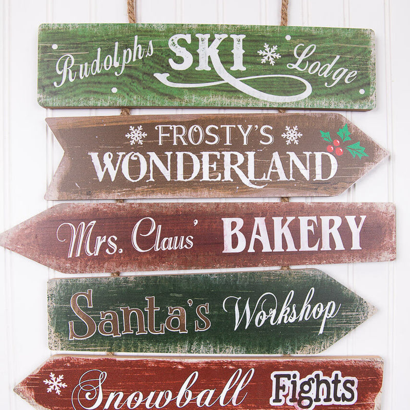 23.4” Wood Holiday Wall Sign