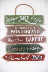 23.4” Wood Holiday Wall Sign