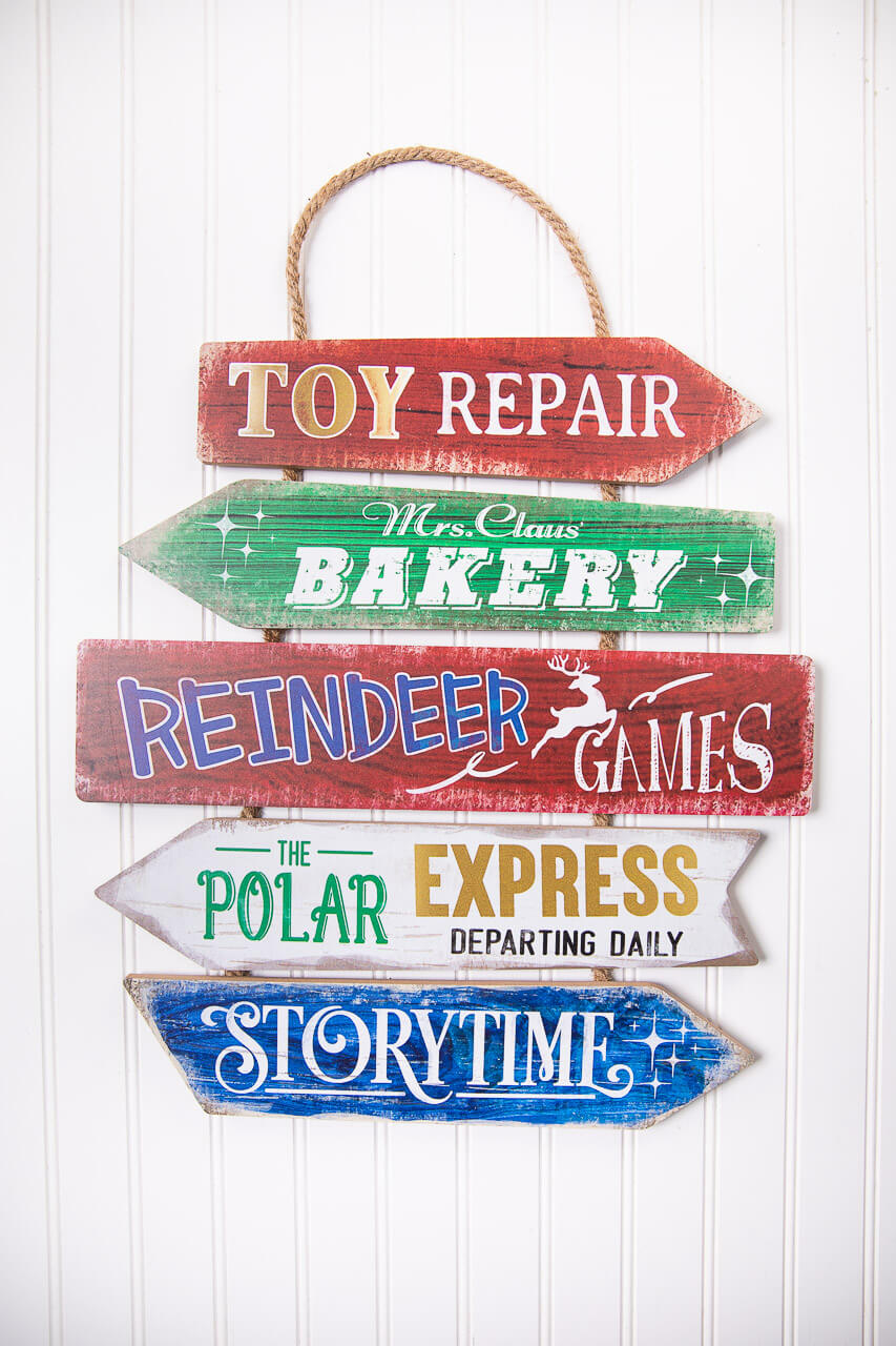 23.4” Wood Holiday Wall Sign