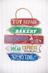 23.4” Wood Holiday Wall Sign