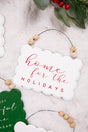 6.6” Wood Holiday Sign Ornament