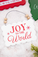 6.6” Wood Holiday Sign Ornament