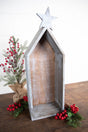 42” Wood Manger House With Star