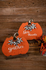 15x16 Wooden/Metal Greeting Pumpkin