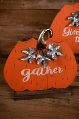 15x16 Wooden/Metal Greeting Pumpkin