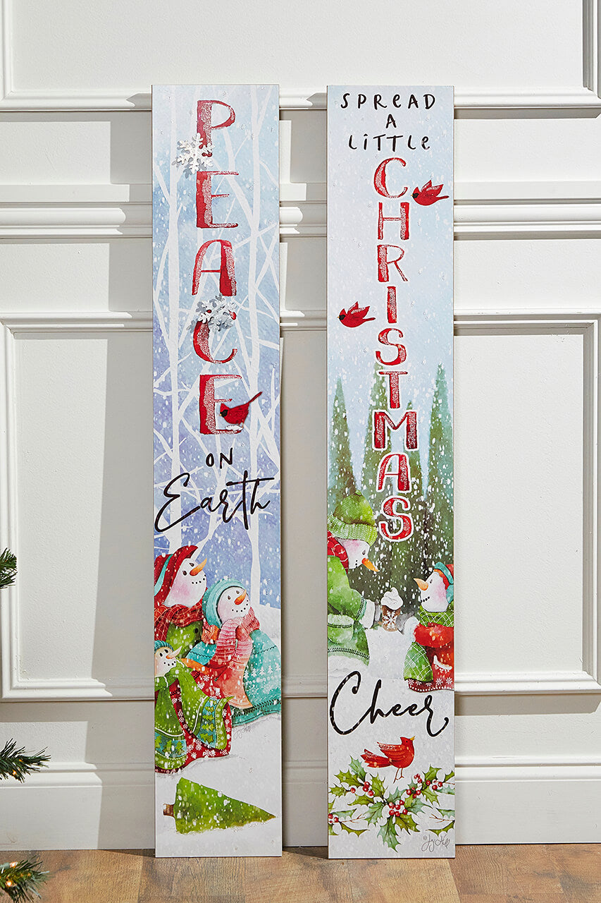 42" Wood Holiday Porch Sign