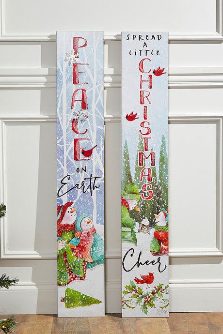42" Wood Holiday Porch Sign