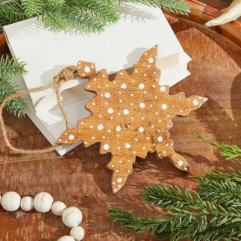 Wood Star Christmas Ornament 8 Inch Rustic Farmhouse Tree Decor