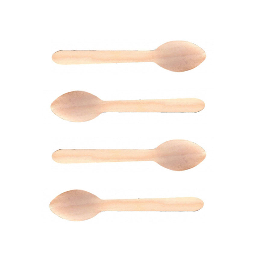 Wooden Culinary Spoon 4-1/2 Inch - Pack of 100