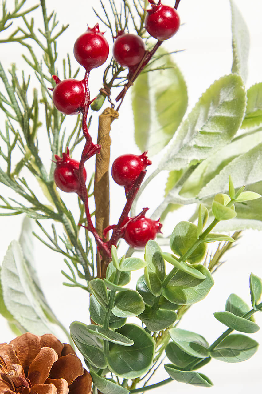 18" Berry and Holly Pine Pick