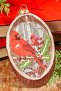5.5” Woodland Bird Glass Disc Ornament