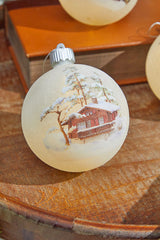 4” LED Glass Cabin Ornament