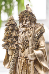 16.5" Resin Highlands Santa with Tree