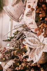 18” Cream Dew Berry Christmas Spray