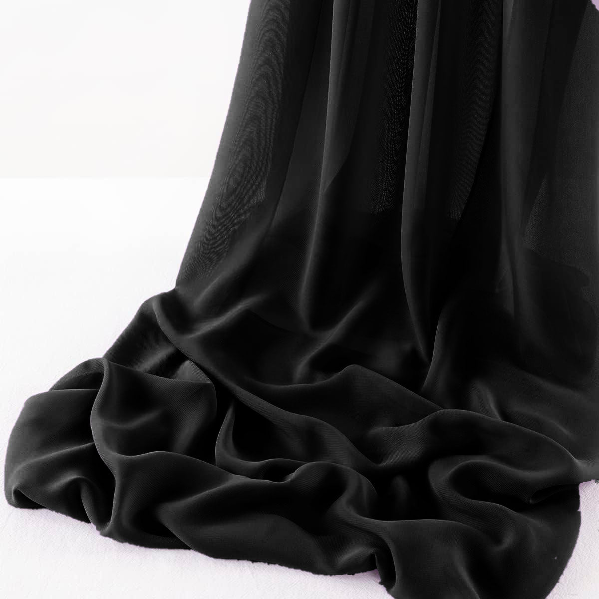 Chelsea Wool Dobby Chiffon Fabric - Solid Dobby Weave, 58" Width (1 Yard)