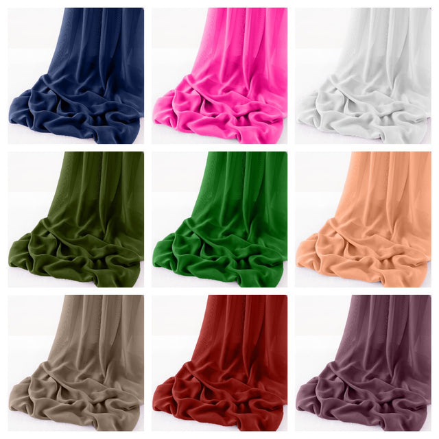 Wool Dobby Chiffon Fabric - Sheer Table Runner, 29" Width X 108" Length (1 Runner)