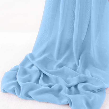 Wool Dobby Chiffon Fabric - Sheer Runner, 14" Wide X 180" Long (1 Piece)