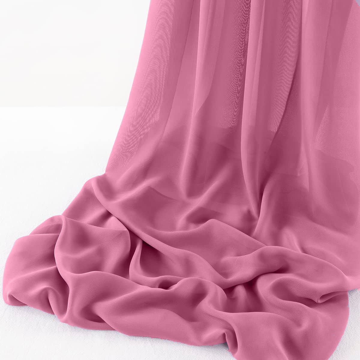 Wool Dobby Chiffon Sheer Runner Chiffon Fabric - Sheer, 18" Wide X 144" Long (1 Runner)