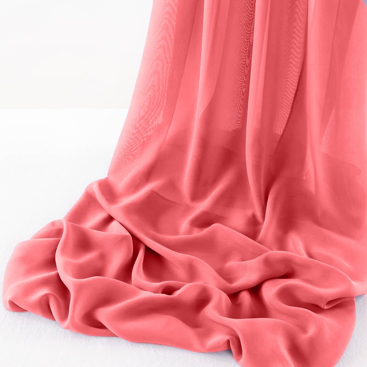 Wool Dobby Chiffon Sheer Runner Chiffon Fabric - Sheer, 14" Wide X 108" Long (1 Piece)