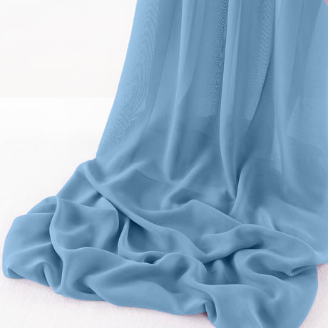 Wool Dobby Chiffon Fabric - Sheer Table Runner, 29" Wide X 120" Long (1 Piece)