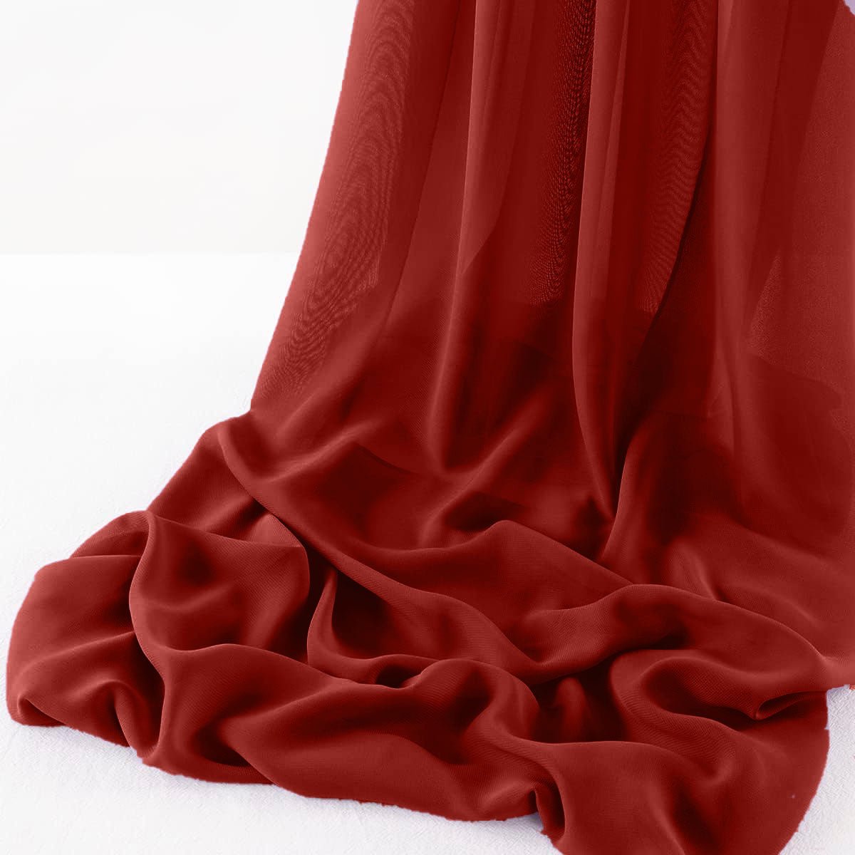 Wool Dobby Chiffon Fabric - Sheer Runner, 29" Wide X 180" Long, Color Options (1 Runner)