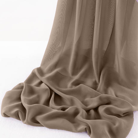 Wool Dobby Chiffon Fabric - Sheer Runner, 14" Wide X 180" Long (1 Piece)