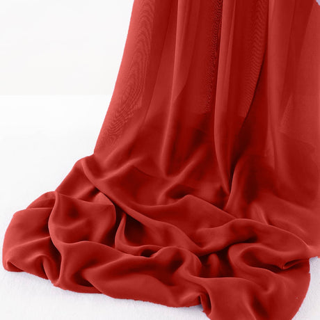 Wool Dobby Chiffon Fabric - Sheer Runner, 14" Wide X 180" Long (1 Piece)