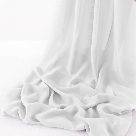 Wool Dobby Chiffon Fabric - Sheer Table Runner, 29" Wide X 120" Long (1 Piece)
