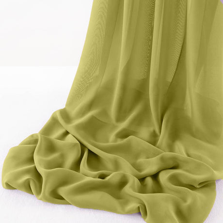 Wool Dobby Chiffon Fabric - Sheer Table Runner, 29" Wide X 120" Long (1 Piece)
