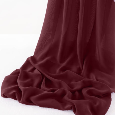Wool Dobby Chiffon Fabric - Sheer Table Runner, 29" Width X 108" Length (1 Runner)