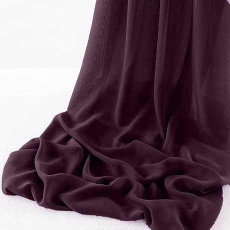 Wool Dobby Chiffon Fabric - Sheer Runner, 14" Wide X 180" Long (1 Piece)