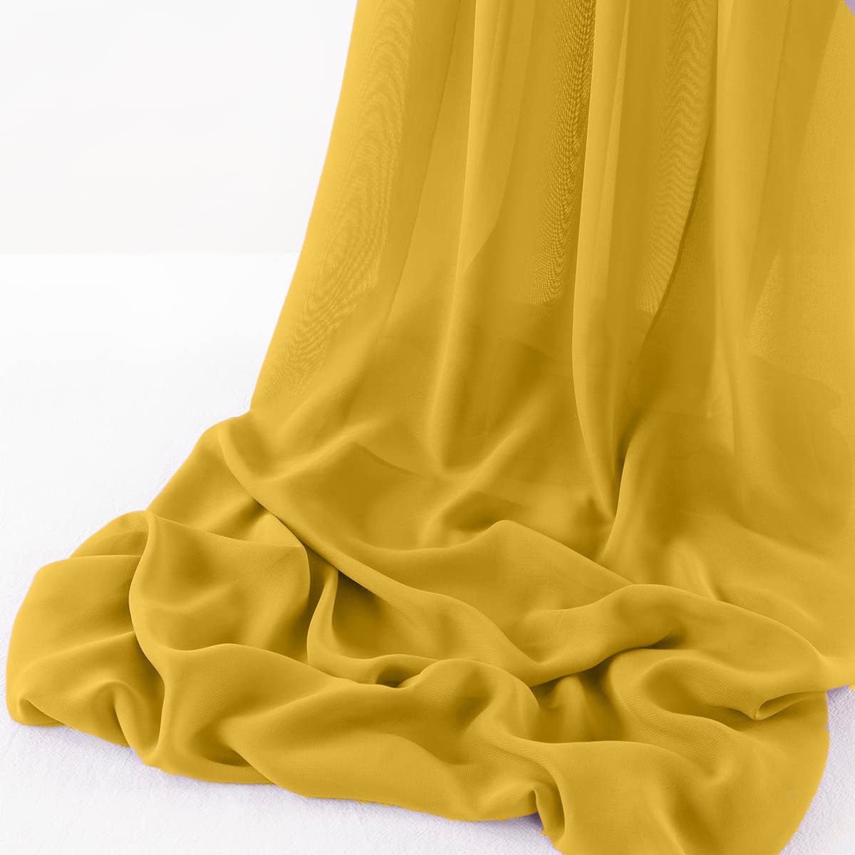 Wool Dobby Chiffon Fabric - Sheer Runner, 18" Wide X 108" Long (1 Runner)
