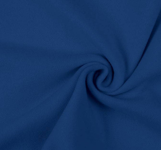 Wool Dobby Royal Polyester Fabric - Royal, Lightweight, 58/60" Width (1 Yard)