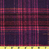 Plaid Wool Blend Woven Fabric