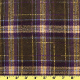 Plaid Wool Blend Woven Fabric