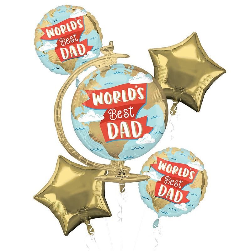 Father's Day Balloon Bouquet World's Best Dad
