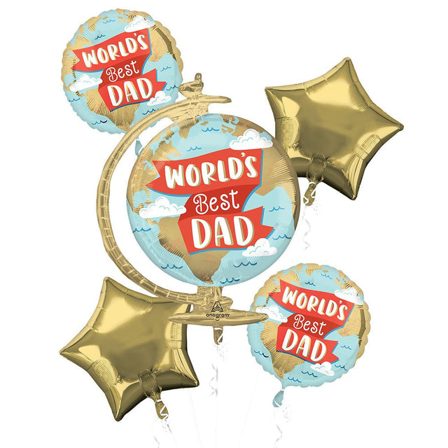 Father's Day Balloon Bouquet World's Best Dad