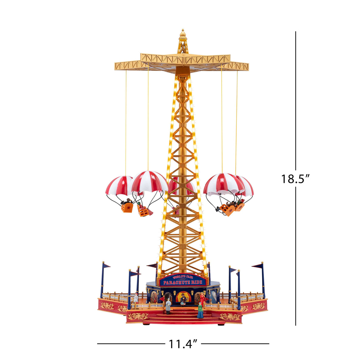 18" Mr. Christmas 90th Anniversary World's Fair Parachute Ride