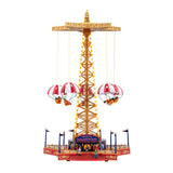 18" Mr. Christmas 90th Anniversary World’s Fair Parachute Ride Animated Musical LED Holiday Décor