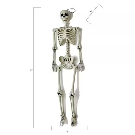 60 in. Life-Size Hanging Skeleton Halloween Decoration